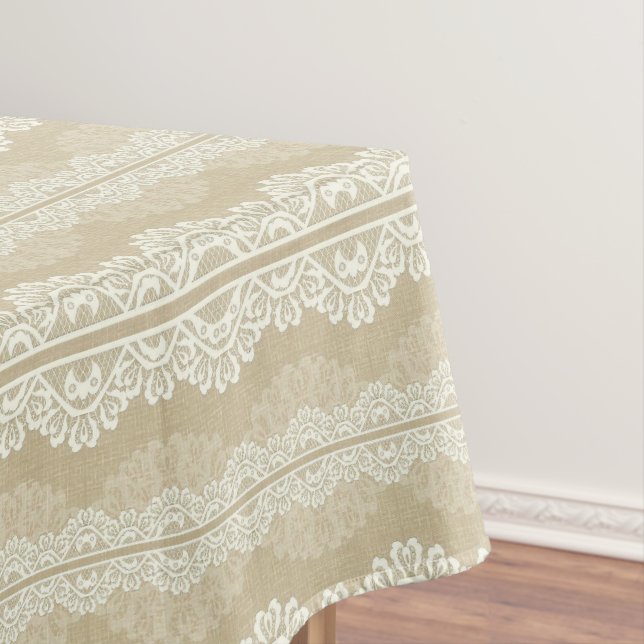 Rustic Farmhouse Lace Tablecloth (In Situ)