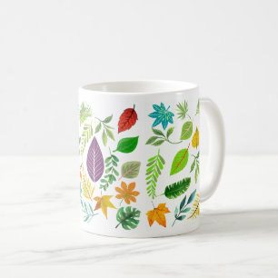 Rustic Farmhouse Leaves   Fall Autumn Ceramic  Coffee Mug