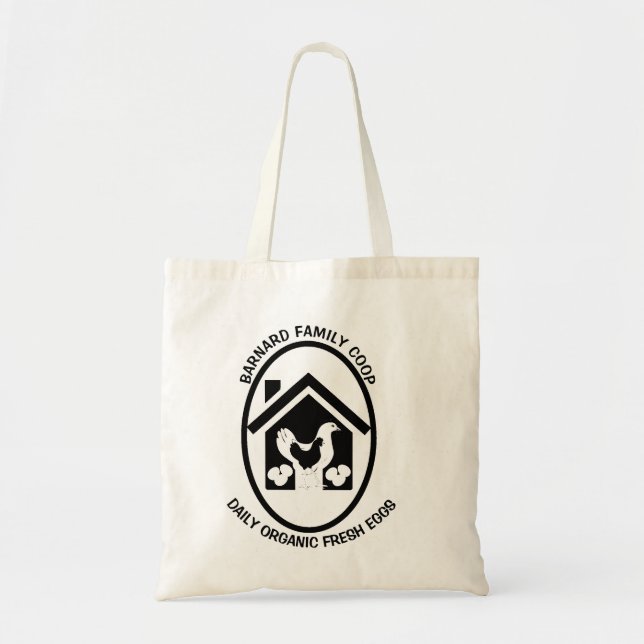 Rustic Farmhouse Organic Fresh Eggs Chicken Gift  Tote Bag (Front)