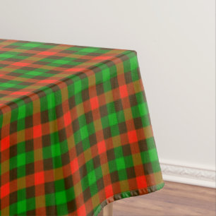 Rustic Farmhouse Plaid Vintage Multi Coloured Tablecloth