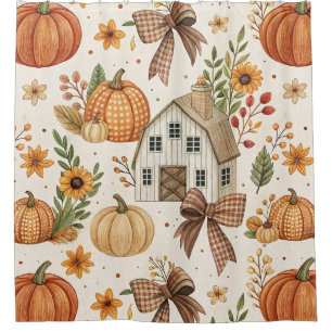 Rustic Farmhouse Pumpkin Autumn Pattern