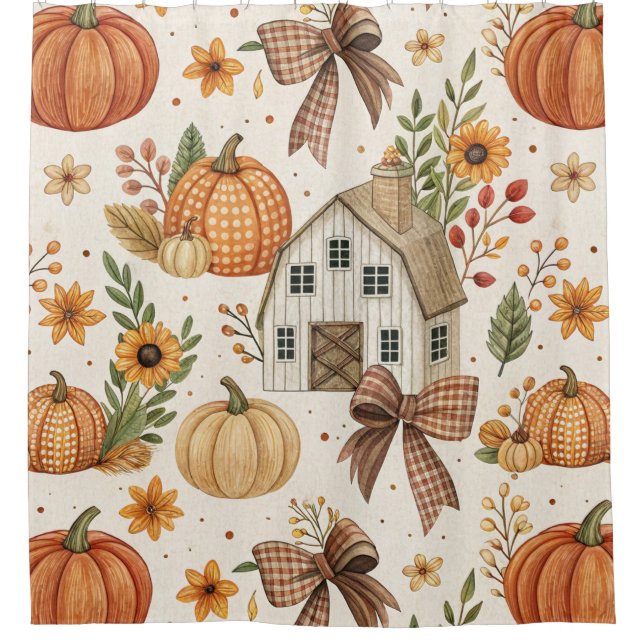 Rustic Farmhouse Pumpkin Autumn Pattern (Front)