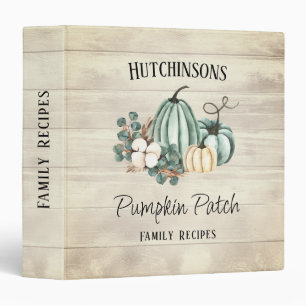 Rustic Farmhouse Pumpkin Recipe Binder