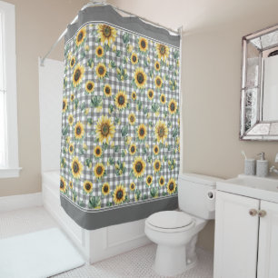Rustic Farmhouse Sunflowers and Gingham