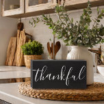 Rustic Farmhouse Thankful Sign<br><div class="desc">Custom farmhouse wall art with THANKFUL text on a faux chalkboard background. Customize It with your own text and images to create a unique one of a kind sign.</div>