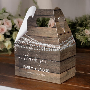 Rustic Farmhouse Wedding Thank You Favor Box
