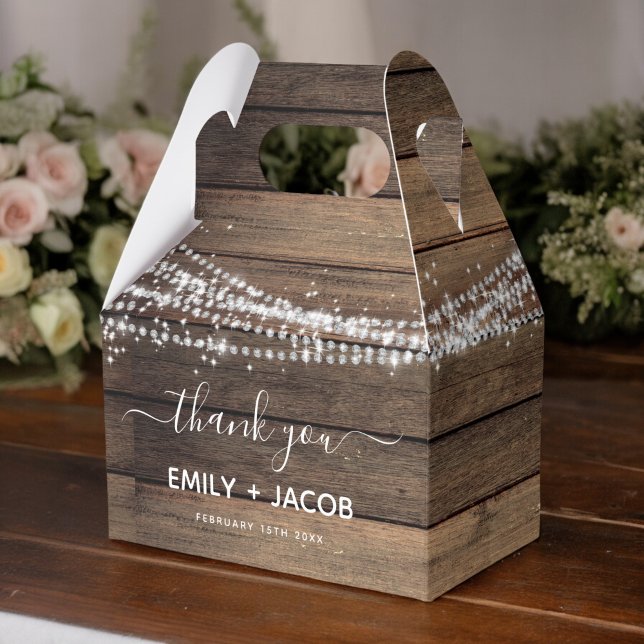 Rustic Farmhouse Wedding Thank You Favor Box (Creator Uploaded)