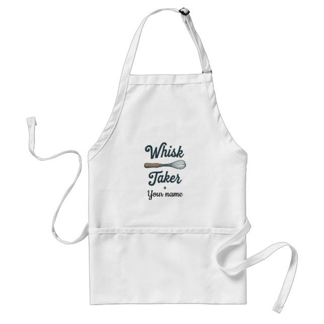 Rustic Farmhouse “Whisk Taker” – Personalized Standard Apron (Front)