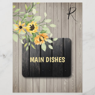 Rustic farmhouse wooden recipe organizer divider