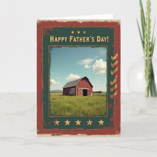 Rustic Fathers Day Barn Card