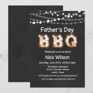 Rustic Father's Day BBQ Invitation