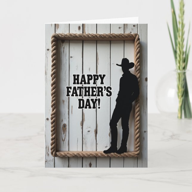 Rustic Fathers Day Wishes Card (Front)
