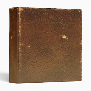Rustic Faux Brown Leather Binder
