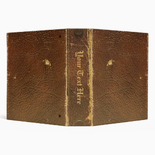 Rustic Faux Brown Leather Binder
