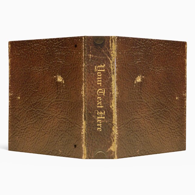 Rustic Faux Brown Leather Binder (Background)