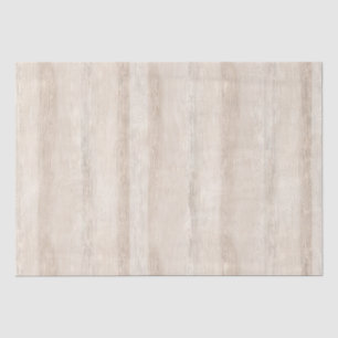 Rustic Faux Cream White Wood Wedding Tissue Paper