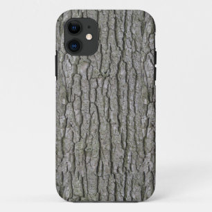 Rustic Faux Dry Wood Grain Tree Bark iPhone 11 Case