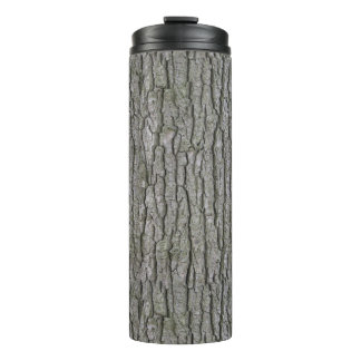 Rustic Faux Dry Wood Grain Tree Bark Thermal Tumbler