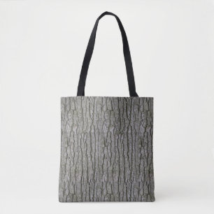 Rustic Faux Dry Wood Grain Tree Bark Tote Bag