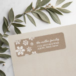 Rustic Faux Kraft Snowflakes Address Labels<br><div class="desc">Cute and simple modern holiday return address labels feature a distressed snowflake border on a faux kraft paper background with space to personalize with your family name and address. Perfect for mailing Christmas and holiday cards this winter! Click Customize It to change text fonts and colours to create your own...</div>