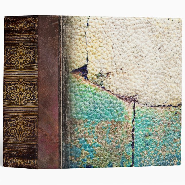 Rustic Faux Leather and Moleskine Binder (Front/Spine)