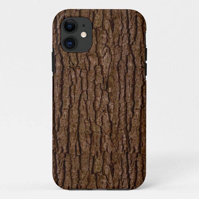 Rustic Faux Piece of Wood Grain Tree Bark Case-Mate iPhone Case (Back)