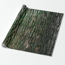 Rustic Faux Wood Grain Tree Bark Moss