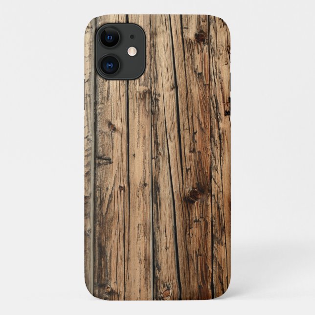 Rustic faux wood iPhone case (Back)