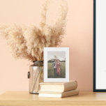 Rustic Favourite Photo White Wooden Box Sign<br><div class="desc">Customize with your own photo; customize the colour on the face; whit border around the photo is customizable. 
Placeholder images by https://unsplash.com/@jessicarockowitz</div>