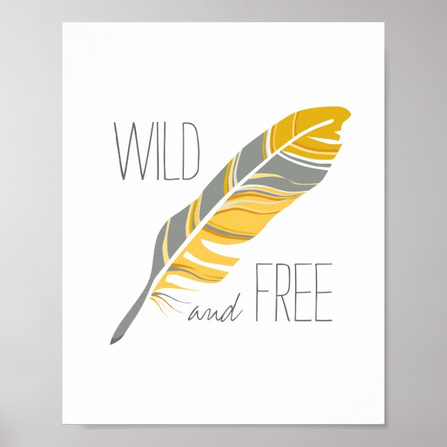 Rustic Feather | Wild and Free Nursery Wall Art (Front)