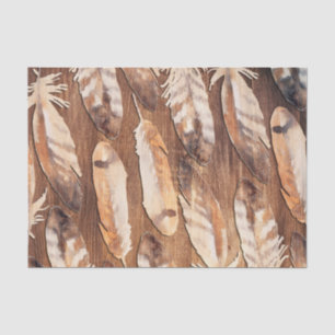 Rustic Feathers Tissue Paper