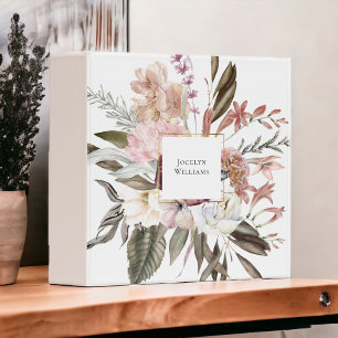 Rustic Feminine Wildflowers with Name Binder
