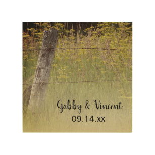 Rustic Fence Post Country Wedding Wood Wall Art