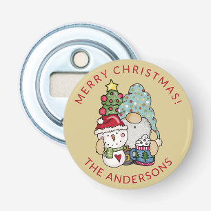 Rustic Festive Gnome Snowman Christmas Bottle Opener