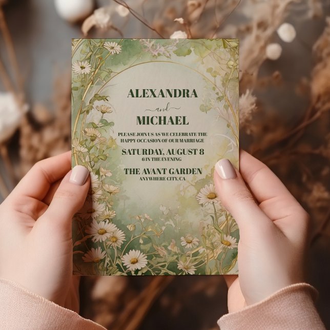 Rustic Field of Daisies  Wedding Invitation (Creator Uploaded)