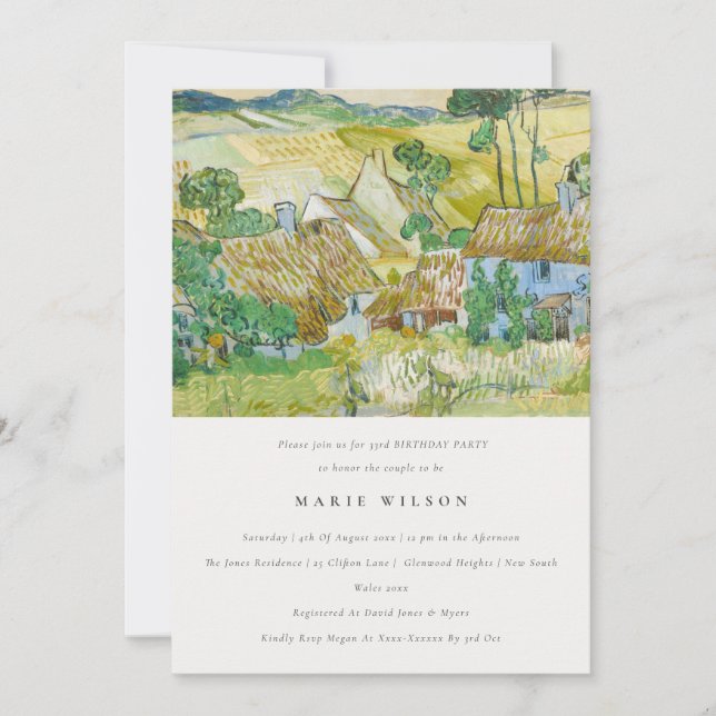 Rustic Fields Mountain Landscape Any Age Birthday Invitation (Front)