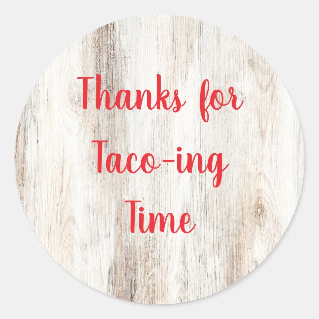 Rustic Fiesta Shower Favor Stickers | Thank You (Devant)