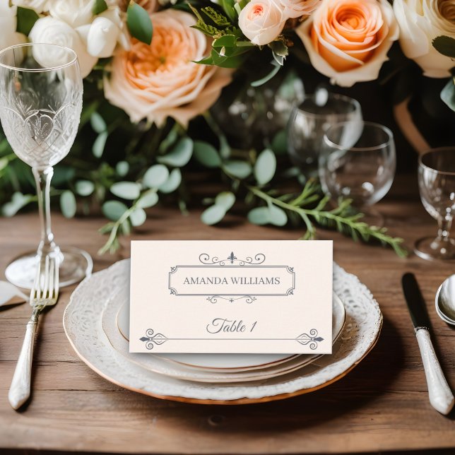 Rustic Filigree, Wedding Place Card (Creator Uploaded)