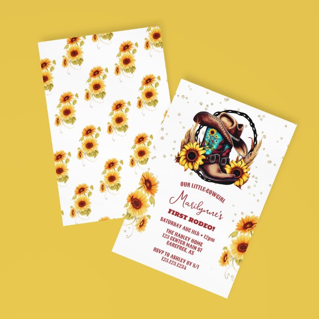 Rustic First Rodeo Western 1st Birthday Invitation (Creator Uploaded)