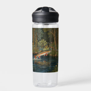 Rustic fish fishing fly fishing water bottle