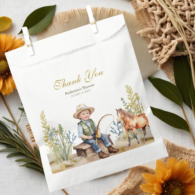 Rustic Fisherman’s Derby Baby Shower Thank You Favour Bag (Creator Uploaded)