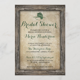 Rustic Fishing Lure Bridal Shower Invitation