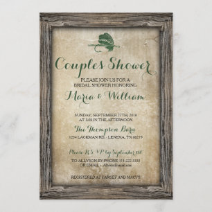 Rustic Fishing Lure CouplesShower Invitation