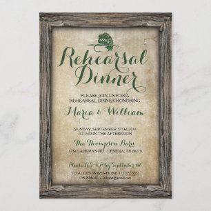 Rustic Fishing Lure Rehearer Dîner Invitation