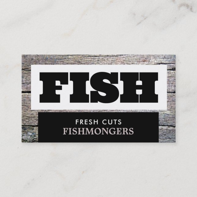 Rustic Fishmonger/Wife, Fish Market Business Card (Front)