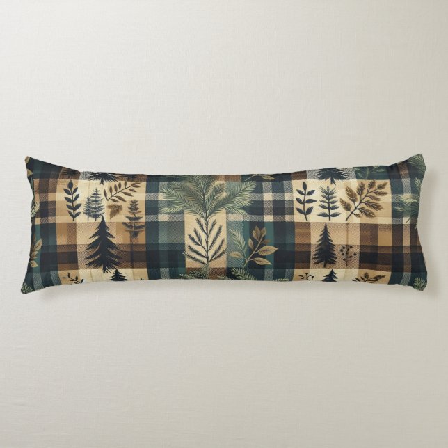 Rustic Flannel - cabin decor Body Pillow (Front)