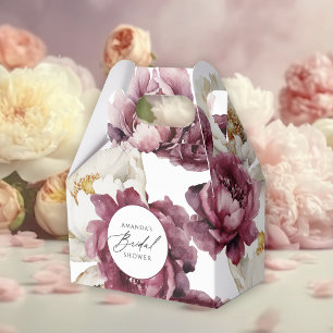 Rustic Floral Abundance Bridal Shower Favor Box