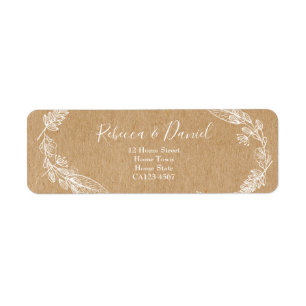 Rustic Floral Address