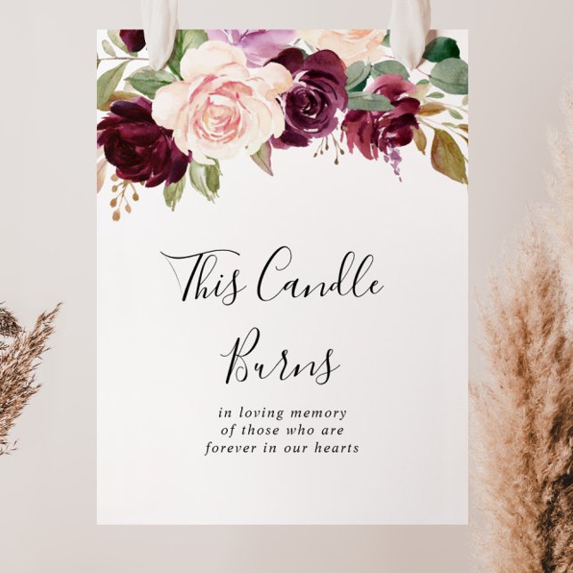 Rustic Floral and Botanical This Candle Burns Sign (Creator Uploaded)