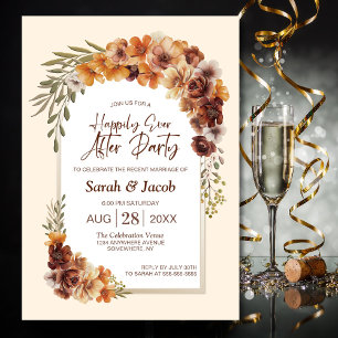 Rustic Floral Arch Wedding After Party Invitation